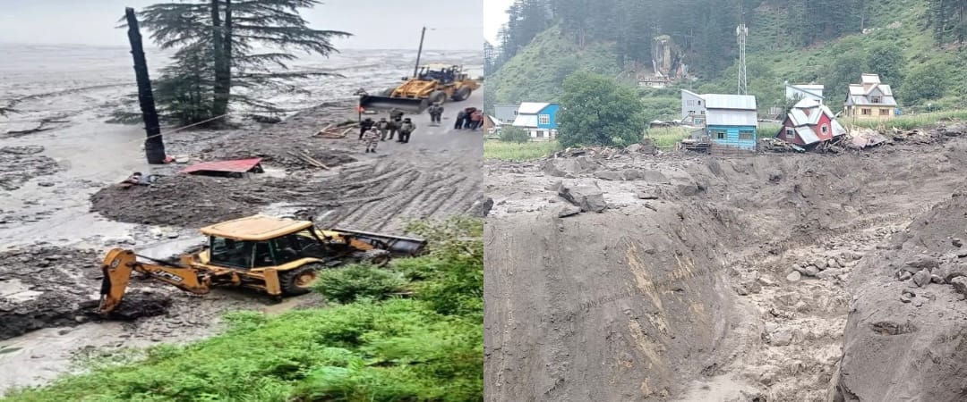 किश्तवाड़ में बादल फटने के बाद का दृश्य