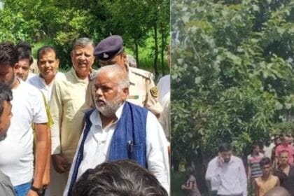 मंत्री को भीड़ ने दौड़ाया