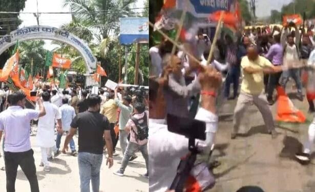 कांग्रेस मुख्यालय पर हमला