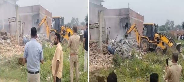 पटाखों से भरे घर में विस्फोट