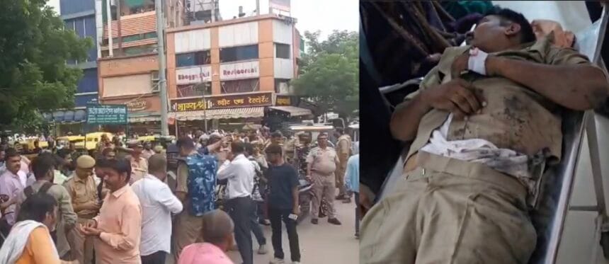 वाराणसी कचहरी में दारोगा को वकीलों ने पीटा