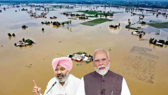पंजाब बाढ़ पर सियासत गरमाई