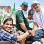 बिहार वोटर यात्रा के दौरान राहुल गाँधी और तेजस्वी