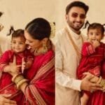 दीपिका-रणवीर ने फैमिली फोटो में किया 'दुआ' का डेब्यू, दिवाली के जश्न में मां संग लाल रंग में ट्विनिंग करती दिखी नन्ही परी!