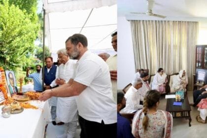 पीड़ित परिवार से मिले राहुल गांधी