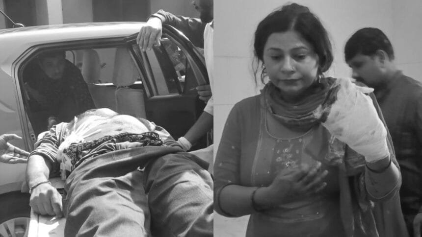 पिता ने मारी बेटे-बहु को गोली