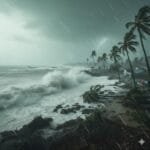 बंगाल की खाड़ी में ‘मोन्था’ का कहर! ( image AI-generated )