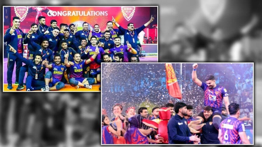 दबंग दिल्ली’ ने आखिरी मिनट में पलट दिया खेल — पुणेरी पलटन के हाथ से फिसली ट्रॉफी!