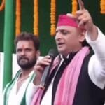 अखिलेश यादव खेसारी लाल समर्थन बिहार रैली