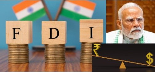 FDI की भारी गिरावट और गिरता रुपया
