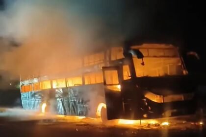 जैसलमेर-अहमदाबाद बस बनी आग का गोला