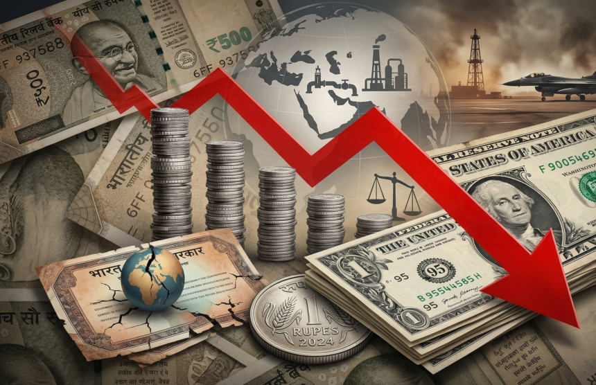 Middle East संकट का असर: रुपया टूटा, बॉन्ड यील्ड बढ़ी