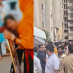 Mathura police investigating minor assault case involving alleged baba with crowd gathered on street