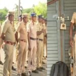 Chennai में काउंटिंग सेंटर के बाहर तैनात सशस्त्र पुलिस