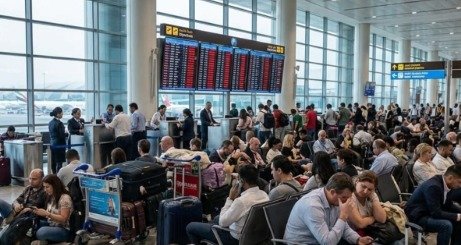 Dubai International Airport and Indira Gandhi International Airport crowded with passengers during flight delays