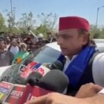 Akhilesh Yadav criticizing Yogi Adityanath government over Noida labour violence