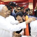 सम्राट चौधरी बिहार के नए मुख्यमंत्री के रूप में शपथ लेते हुए