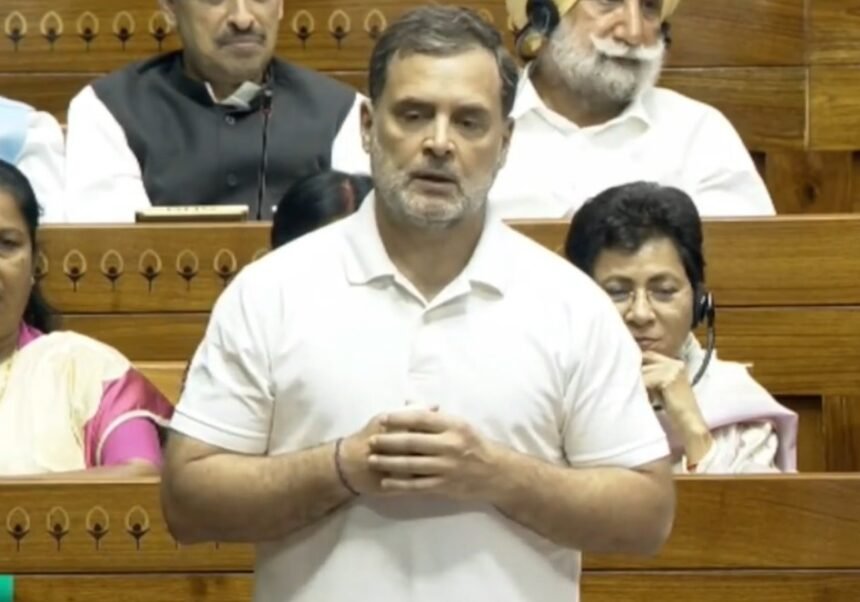 Rahul Gandhi Lok Sabha में Women Reservation Bill और delimitation पर बयान देते हुए
