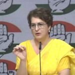 Priyanka Gandhi Vadra press conference में महिला आरक्षण और delimitation पर बयान देते हुए